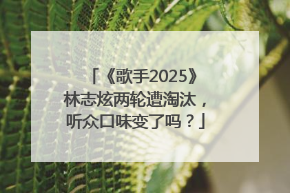 《歌手2025》林志炫两轮遭淘汰，听众口味变了吗？