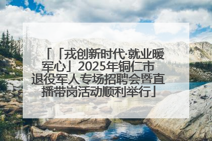 「戎创新时代·就业暖军心」2025年铜仁市退役军人专场招聘会暨直播带岗活动顺利举行