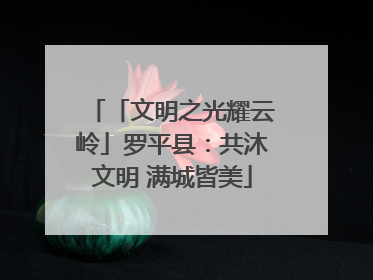 「文明之光耀云岭」罗平县：共沐文明 满城皆美