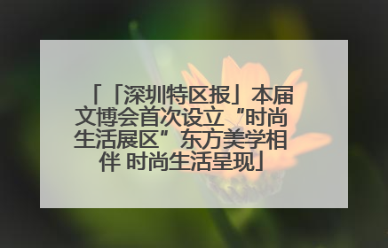 「深圳特区报」本届文博会首次设立“时尚生活展区”东方美学相伴 时尚生活呈现