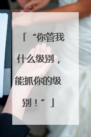 “你管我什么级别，能抓你的级别！”
