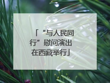 “与人民同行”慰问演出在西藏举行