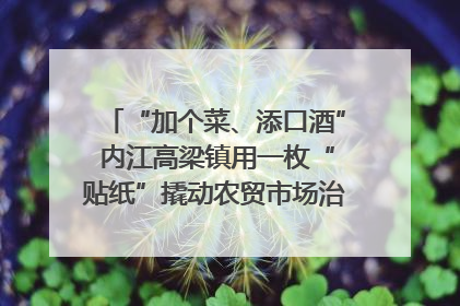 “加个菜、添口酒” 内江高梁镇用一枚“贴纸”撬动农贸市场治理｜万千气象看四川