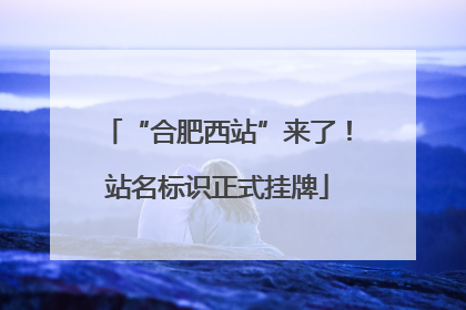 “合肥西站”来了！站名标识正式挂牌