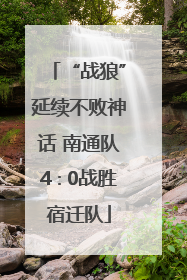 “战狼”延续不败神话 南通队4∶0战胜宿迁队