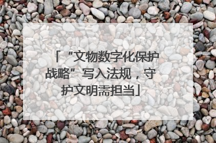 “文物数字化保护战略”写入法规，守护文明需担当