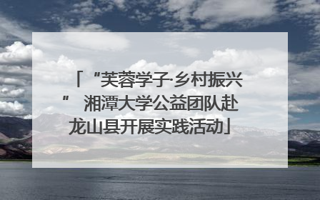 “芙蓉学子·乡村振兴” 湘潭大学公益团队赴龙山县开展实践活动