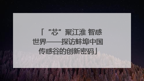 “芯”聚江淮 智感世界——探访蚌埠中国传感谷的创新密码