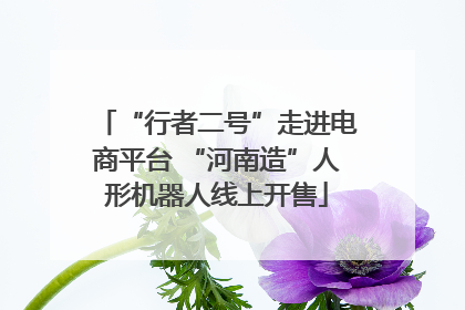 “行者二号”走进电商平台 “河南造”人形机器人线上开售