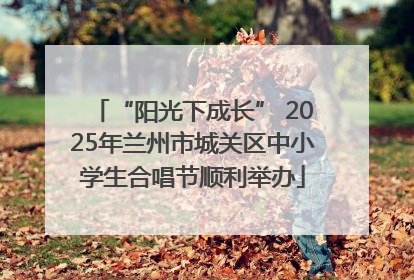 “阳光下成长” 2025年兰州市城关区中小学生合唱节顺利举办