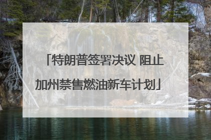 特朗普签署决议 阻止加州禁售燃油新车计划