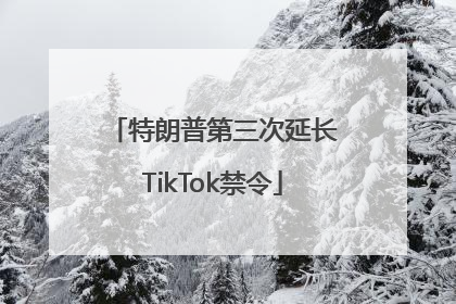 特朗普第三次延长TikTok禁令