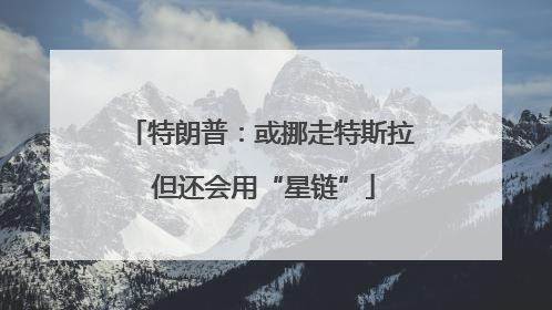 特朗普：或挪走特斯拉 但还会用“星链”