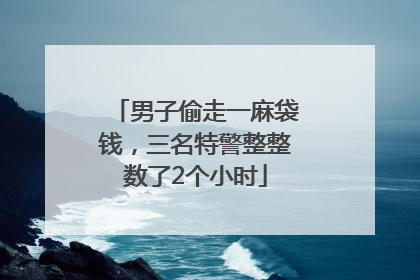 男子偷走一麻袋钱，三名特警整整数了2个小时