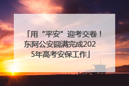 用“平安”迎考交卷！东阿公安圆满完成2025年高考安保工作