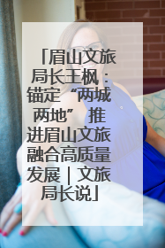 眉山文旅局长王枫：锚定“两城两地” 推进眉山文旅融合高质量发展｜文旅局长说