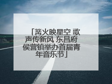 篝火映星空 歌声传新风 东昌府侯营镇举办首届青年音乐节