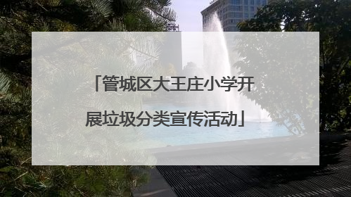 管城区大王庄小学开展垃圾分类宣传活动