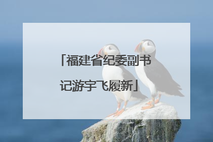 福建省纪委副书记游宇飞履新