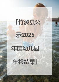 竹溪县公示2025年度幼儿园年检结果