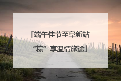 端午佳节至阜新站“粽”享温情旅途