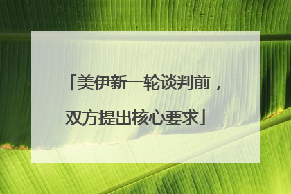 美伊新一轮谈判前，双方提出核心要求