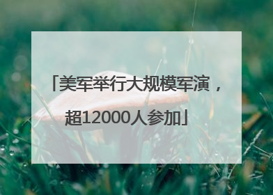 美军举行大规模军演,超12000人参加