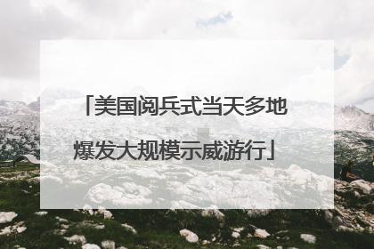 美国阅兵式当天多地爆发大规模示威游行