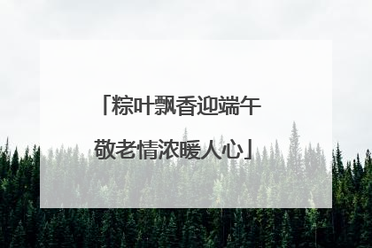 粽叶飘香迎端午 敬老情浓暖人心