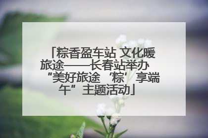 粽香盈车站 文化暖旅途——长春站举办 “美好旅途‘粽’享端午”主题活动