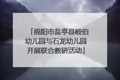 绵阳市盐亭县岐伯幼儿园与石龙幼儿园开展联合教研活动
