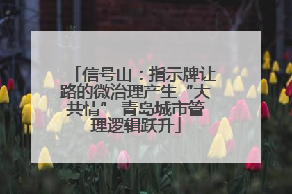 信号山：指示牌让路的微治理产生“大共情” 青岛城市管理逻辑跃升