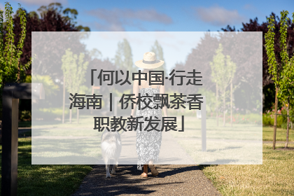 何以中国·行走海南｜侨校飘茶香 职教新发展