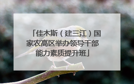 佳木斯（建三江）国家农高区举办领导干部能力素质提升班