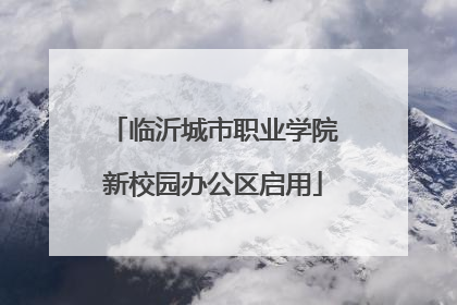 临沂城市职业学院新校园办公区启用