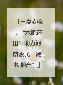 三夏麦收：“水肥还田”助力河南农民“减投增产”
