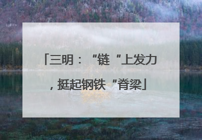 三明：“链“上发力，挺起钢铁“脊梁