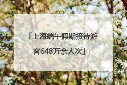 上海端午假期接待游客648万余人次
