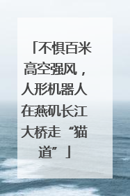 不惧百米高空强风，人形机器人在燕矶长江大桥走“猫道”