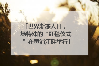 世界渐冻人日，一场特殊的“红毯仪式”在黄浦江畔举行