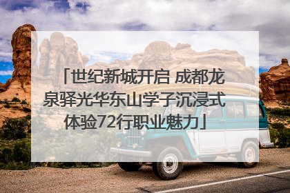 世纪新城开启 成都龙泉驿光华东山学子沉浸式体验72行职业魅力