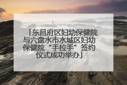 东昌府区妇幼保健院与六盘水市水城区妇幼保健院“手拉手”签约仪式成功举办
