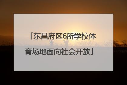 东昌府区6所学校体育场地面向社会开放
