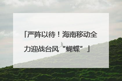 严阵以待！海南移动全力迎战台风“蝴蝶”