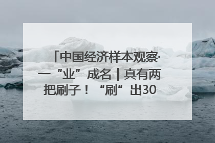 中国经济样本观察·一“业”成名｜真有两把刷子！“刷”出30亿级“颜值经济”