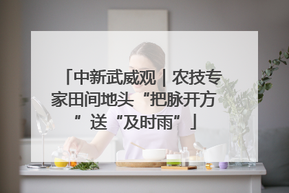 中新武威观｜农技专家田间地头“把脉开方”送“及时雨”