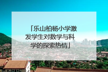 乐山柏杨小学激发学生对数学与科学的探索热情