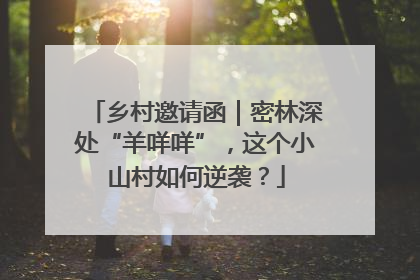 乡村邀请函｜密林深处“羊咩咩”，这个小山村如何逆袭？