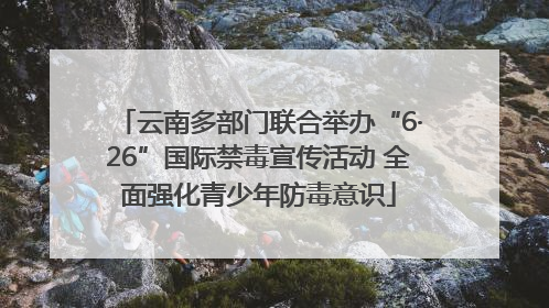 云南多部门联合举办“6·26”国际禁毒宣传活动 全面强化青少年防毒意识