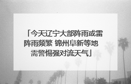 今天辽宁大部阵雨或雷阵雨频繁 锦州阜新等地需警惕强对流天气